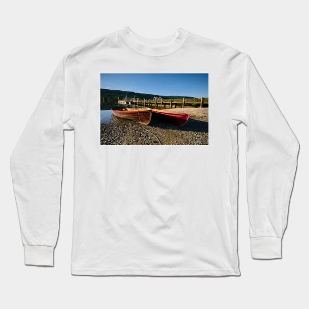 Coniston Water Long Sleeve T-Shirt by StephenJSmith